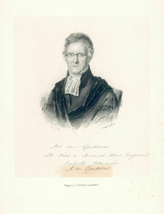31896 Portret van A. van Goudoever, geboren 1785, hoogleraar in de wijsbegeerte aan de Utrechtse hogeschool ...