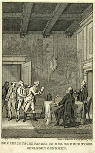 200211 Afbeelding van het gevangen nemen van de Utrechtse pander Joh. Valburg in Wijk bij Duurstede.01-01-1787-31-12-1787