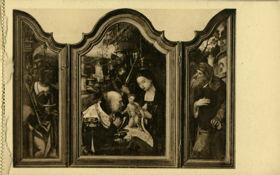 121507 Afbeelding van het ca. 1523 door de Meester van 1518 en Pieter Coecke van Aelst vervaardigde drieluik met ...