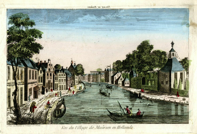 206205 Gezicht op de Vecht te Maarssen, in spiegelbeeld.01-01-1760-31-12-1790