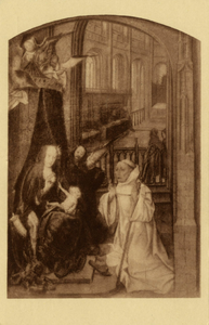 121487 Afbeelding van het door een meester van Delft (werkzaam van ca. 1490 - 1520) in 1500 vervaardigde schilderij ...