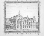 38291 Gezicht op de voorgevel van het St.-Andreasgasthuis aan de Springweg te Utrecht.