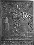 64696 Afbeelding van de plaquette in het trappenhuis van het Hoofdpostkantoor (Neude 11) te Utrecht, ter herdenking van ...
