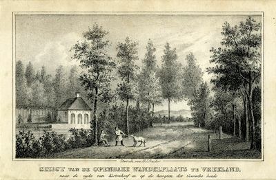 200879 Gezicht op een landschap met een wandelweg in de omgeving van Vreeland.01-01-1833-31-12-1844