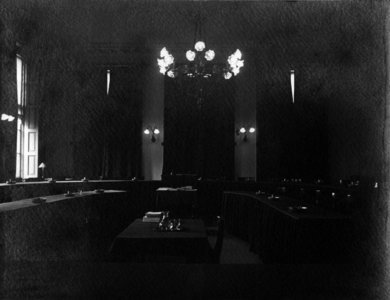 80340 Interieur van het Stadhuis (Stadhuisbrug 1) te Utrecht: raadzaal.