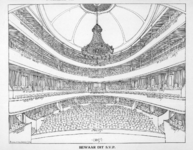 38238 Interieur van de stadsschouwburg (Vredenburg D 163) te Utrecht: de zaal gezien vanaf het toneel.N.B. Het adres ...