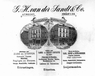 30423 Afbeelding van de voorgevel van het manufacturenmagazijn van de firma G.H. van der Sandt en Co (Oudegracht ...