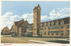 161844 Gezicht op het station Maastricht van de Staatsspoorwegen te Maastricht.