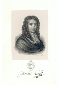 39059 Portret van Gerard Noodt, geboren 1647, hoogleraar in de rechtsgeleerdheid aan de Utrechtse hogeschool ...