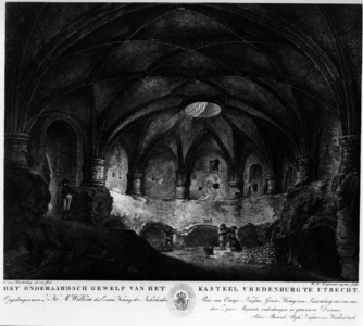 30934 Gezicht in het zuidwestelijke bastion van kasteel Vredenburg te Utrecht, uit het westen.01-01-1815-31-12-1815