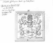 37609 Afbeelding van het rouwbord van de commandeur Henrick Berck (overleden 12 oktober 1602) in de St.-Catharinakerk ...