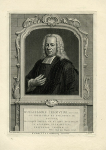 31934 Portret van Willem Irhoven, geboren Kessel (gemeente Lith) 1698, hoogleraar in de theologie aan de Utrechtse ...