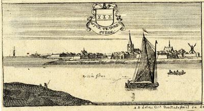 200153 Profiel van Wijk bij Duurstede over de Lek gezien.01-01-1674-31-12-1674