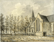 200694 Gezicht op de Nederlands Hervormde kerk en het kerkhof te Maarssen uit het zuidoosten.