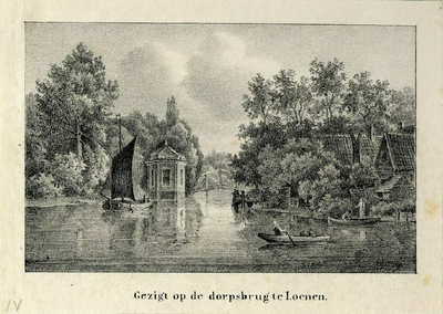 200654 Gezicht op de Vecht bij Loenen uit het noorden, met links een theekoepel aan het water en op de achtergrond de ...