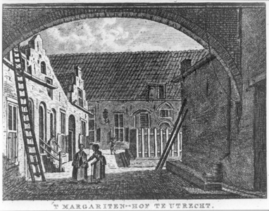 38409 Gezicht vanuit de toegangspoort op de binnenplaats van de St.-Margaretenhof aan het Jansveld te ...