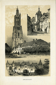 200023 Gezicht op de Onze Lieve Vrouwetoren, de Dieventoren in de Muurhuizen en de Koppelpoort te ...