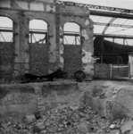 157731 Gezicht op een gedeelte van de zuidelijke vleugel van het tijdens de oorlog vernielde N.S.-station Nijmegen te ...