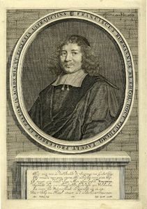 31823 Portret van F. Burman, geboren 1632, hoogleraar in de theologie aan de Utrechtse hogeschool (1662-1679), ...
