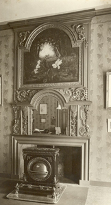 79715 Interieur van het Academiegebouw (Munsterkerkhof 29) te Utrecht: schoorsteenmantel in Louis XIV-stijl in een van ...