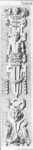 31317 Afbeelding van gebeeldhouwde ornamenten van een pilaster van de voorgevel van het huis Hasenberg aan de ...