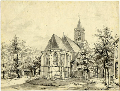 206154 Gezicht op de N.H. Nicolaaskerk (Kerkstraat 16) te Eemnes-Buiten.