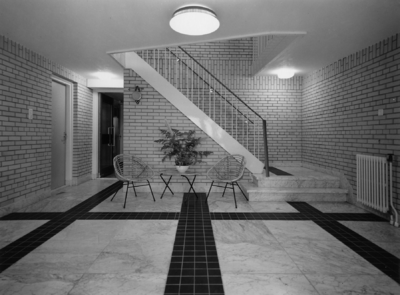 124264 Interieur van de gerestaureerde tehuizen De Haven (Observatiehuis voor meisjes, Maliebaan 99) en Het Baken ...