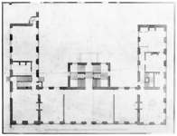 6265 Plattegrond van het paleis van Frederik van de Palts ( Het Koningshuis ) te Rhenen.