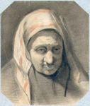 38879 Portret van Jannetje van Dorssen - de Kruijff (1788 - 1855) die, volgens de tekst aan de achterzijde van de ...