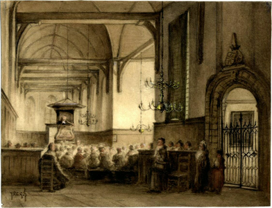 206199 Interieur van de Nederlands Hervormde kerk te Maarssen: het schip en het koor gezien uit het noordwesten tijdens ...