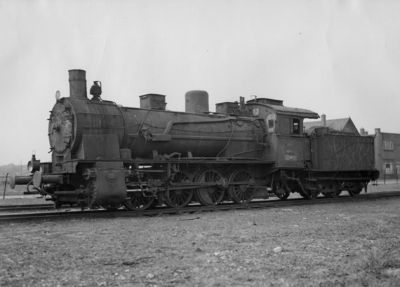 163554 Afbeelding van de stoomlocomotief nr. 4201 (serie 4200) van de N.S., afkomstig van de D.R.B. (Deutsche ...