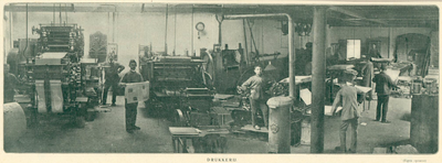 76056 Interieur van Drukkerij Het Centrum (Janskerkhof 21) te Utrecht: drukkerij.