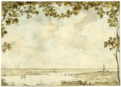 200122 Gezicht op de Rijn met Rhenen en omgeving uit het oosten.