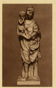 121503 Afbeelding van het, ca. 1550 door Colijn de Nole vervaardigde, albasten beeld Maria met kind, uit de collectie ...