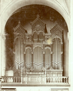 82239 Interieur van de Pieterskerk (Pieterskerkhof) te Utrecht: orgel.