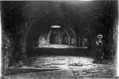 28647 Gezicht in het noordwestelijke bastion van kasteel Vredenburg te Utrecht.