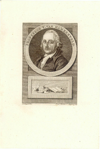 38949 Portret van Y. van Hamelsveld, geboren 1743, hoogleraar in de theologie aan de Utrechtse hogeschool (1784-1787), ...