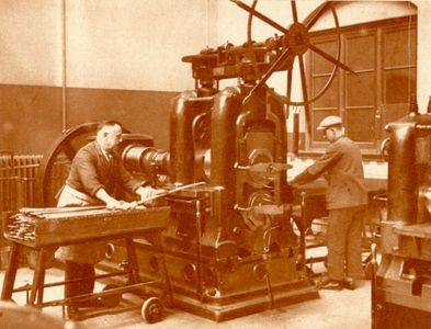 80596 Interieur van de Rijksmunt (Leidseweg 90) te Utrecht: walserij.