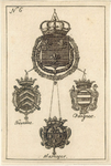 38696 Afbeelding van de wapens van de afgevaardigden Huxelles, Polignac en Mesnager, vertegenwoordigers namens ...