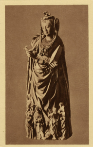 121500 Afbeelding van het, ca. 1530 door de Meester van de Utrechtse Stenen Vrouwenkop vervaardigde, eikenhouten beeld ...