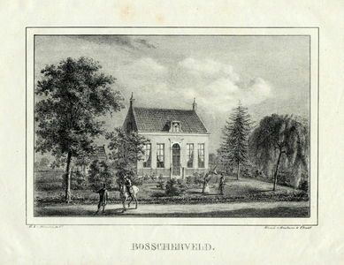 201149 Gezicht op het huis Bosscherveld te Driebergen.01-01-1828-31-12-1829