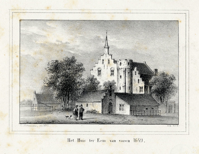 201225 Gezicht op het kasteel ter Eem bij Eemnes (gemeente Baarn).01-01-1649-31-12-1649