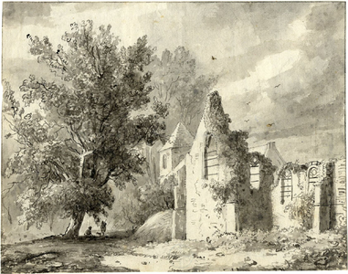 201327 Gezicht op de ruïne van de kapel van het kasteel De Haar bij Haarzuilens.N.B. De gemeente Haarzuilens is per 1 ...