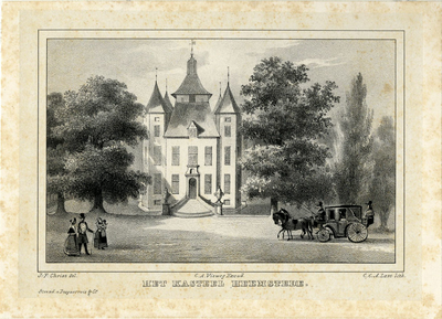201385 Gezicht op de voorgevel van het huis Heemstede (gemeente Houten) uit het noordoosten.01-01-1839-31-12-1839