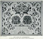 92755 Interieur van het Huis te Linschoten (Linschoterdijk 15) te Linschoten: afbeelding van het houtsnijwerk met ...