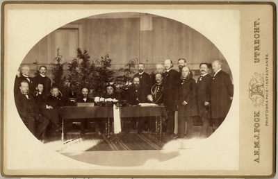 97048 Afbeelding van de ontvangst van Paul Kruger, president van de Boerenrepubliek Transvaal en zijn generaals door ...