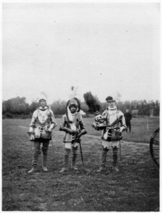 220074 Afbeelding van August, keurvorst van Saksen, gespeeld door L. van Bronkhorst Sandberg, Albrecht V, hertog van ...