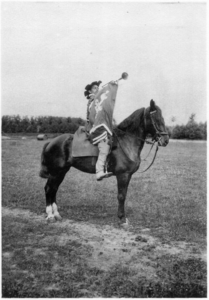 220077 Afbeelding van een bazuinblazer uit het gevolg van Maximiliaan, koning van Bohemen, deelnemer aan het ...