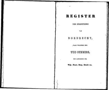  Algemeen adresboekje der gemeente Dordrecht. Voor het jaar 1854. Eerste jaargang, pagina 2