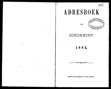  Adresboek voor Dordrecht, pagina 3
